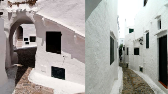 Narrow streets of Binibeca Vell